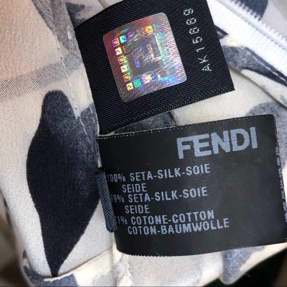 FENDI Gray & Red Floral Silk Dress 6 - Picture 8 of 8